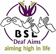 BSL Deaf Aims logo
